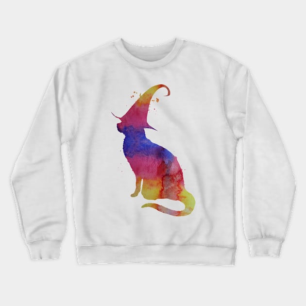 Witch Cat Crewneck Sweatshirt by TheJollyMarten